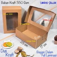 25x17x9 cm Brown Kraft Cake Bread Snack Snack Box 6-piece Cupcake Box/ Without 6-Section Kraft Muffi