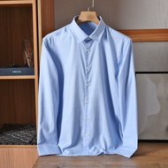 Domestic Cut Label Men's Light Blue Business Clothing Long Sleeve Shirt Autumn New Business All-Match Slim Fit Shirt