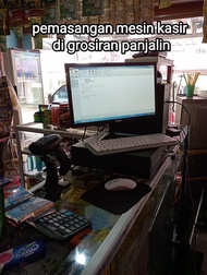 Paket mesin kasir komputer pc plus monitor dan laci tanpa barcode scanner dan tanpa printer