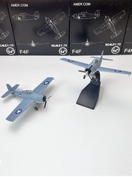 AMER 1/72 World War II US Army F4F Wildcat Carrier Aircraft Fighter Military Static Alloy Model Orna