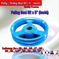 B2 x 6" cast iron pulley B2 x 6 inch cast iron pulley/
