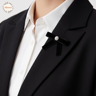 AHOUR Black Bow Brooch Pin, Awareness Melanoma Cancer Black Ribbon Pin, Sweet Skin Cancer Pearl Flow