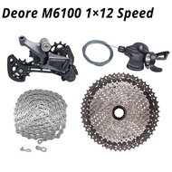 【In Stock】 Shimano Deore M6100 1x12 Speed derailleurs Groupset 12 speed right shift lever dowel CN Chain RD sunshine cas