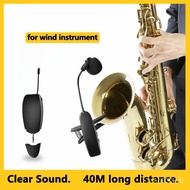 YQ9 UHF Saxophone Mic Wireless Microphone System Clip on Musical Instruments for Saxophone Trumpet Sax Horn Tuba flute C
