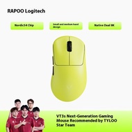 Rapoo VT3s PAW3950เมาส์ไร้สายสูงสุดน้ำหนักเบาสองโหมด Dual 8K เหมาะกับสรีระเกม