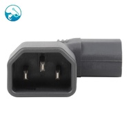 [ritonlywond] 3pin Male To Female Extend 90 Degree Down Up Angle AC Converter IEC 320 C14 To C13 Lef