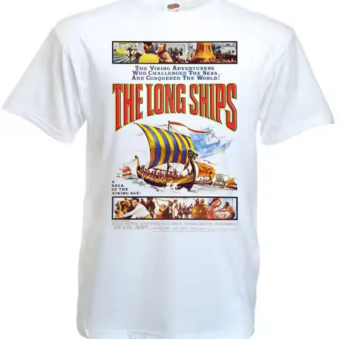 The Long Ships v 2 Movie Poster T shirt white all sizes S 5XL