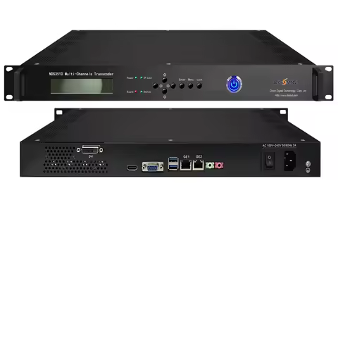 IP to IP audio/video multi-channel transcoder MPEG-2/VC1/VP8/H.264/H.265 to H.264 H.265 Reduced bit 