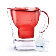 碧然德（BRITA）滤水壶 Marella海洋系列热情红 2.4L 1壶1芯 家用办公自来水过滤壶  轻巧便携