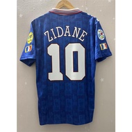 1996 France Top Quality Home Retro Soccer Jersey custom T-shirt Football Jersey ZIDANE DESCHAMPS