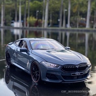 1:24 BMW-M8 Alloy Car Model Diecasts & Toy Vehicles Toy Car Model Collection Sound and light High Si