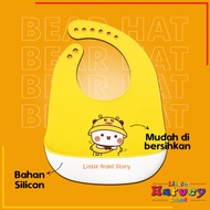 BABY BIB Celemek Makan Bayi Slaber Silikon Waterproof Anak Bibs Karakter Karet Baby Burb Apron Sili