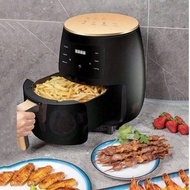 1pc Black Touch Screen Family-Sized 4.5L Extra Large Capacity Kitchen Air Fryer, Electric Fryer, Mic