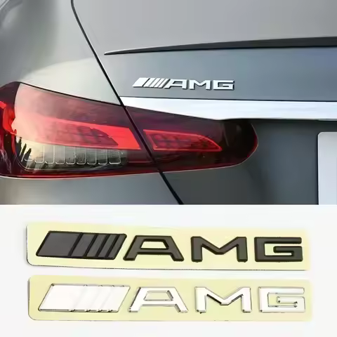 3D ABS Chrome Emblem Letters logo Car Trunk Badge Sticke For Mercedes Benz AMG W204 W205 W212 W213 X