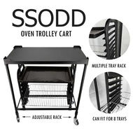 SSODD Oven Trolley Stand Cart for 50L to 120L (79cm x 43cm) 16kg Multiple Trays / Cooling Rack / Rol