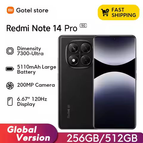 Xiaomi Redmi Note 14 Pro 5G Smartphone MediaTek Dimensity 7300-Ultra NFC 200MP AI camera 1.5K 120Hz 