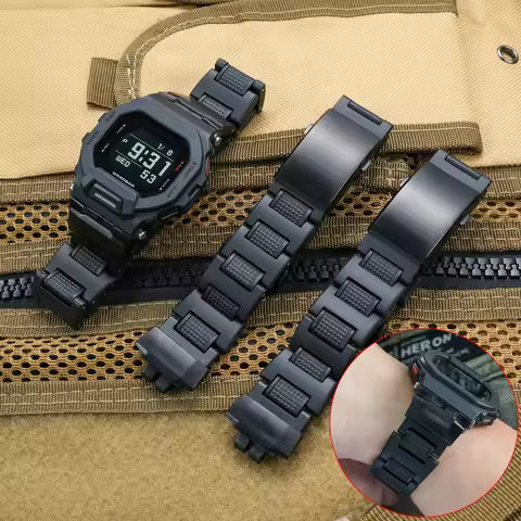 Lightweight Metal Resin Watch Band For Casio 3506 GBD-200 GBD-200SM Series Sport Waterproof strap Re
