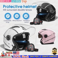 ☆Motorcycle Helmets Half Helmet Motor Crash Helmet Moto Bike helmet  basikal topi keledar Sunshade Sun waterproof helmet✲