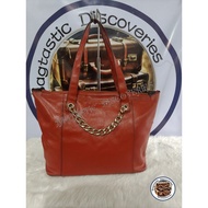 PRELOVED / UKAY ♛♛♛ SISLEY RED SAFFIANO LEATHER TOTE BAG ♛♛♛