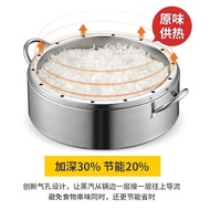 Thickened Steamer Stainless Steel Multi-Layer Three Four Five Layers Rice Cooker Non-Porous Non-Odor Double Bottom Energy Saving Rice Cooker