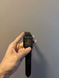 Emporio Armani 黑色皮革機械錶