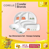CORELLE 5pc Dinnerware Set - Snoopy Camping