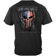 Men's cotton T-shirt Erazor Bits Come and Take It, Skull of Freedom 2nd Amendment T-Shirt 4XL , 5XL 