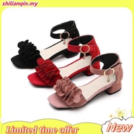 SUFE kids girl sandals princess shoes girl boy shoes high heels black red high heel shoes beautiful 