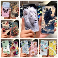 For Oppo F17 Case CPH2095 Cute Cat Lion Painted Cover Soft Silicone Phone Case For Oppo F17 Pro F17P