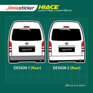 Sticker Van Toyota Hiace, Sticker Belakang Van Hiace, Custom Sticker, Car Sticker.