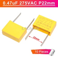 10pcs 0.47uF 275VAC X2 Capacitor 474K 470nF 275V Pitch 22mm Capacitor New Original