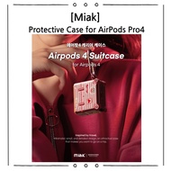 Miak Protective airpods 4 case pro | Shockproof Luggage Look Hard Cover airpod 4 case | Trendy Earph