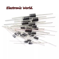 20pcs Diode 1N5408 1N5404 1N5401 1N5822 1N5818 UF5408 UF5402 6A10 10A10 DO-27