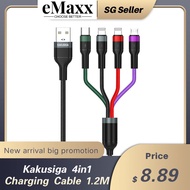 Kakusiga 4in1 charging cable with 2 lightning charging head for type c charging head micro usb head compatible for iPhone 13ProMax and Samsung S22