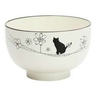 日本 Flower Cat 花與貓 湯碗