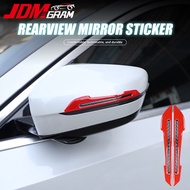 JDMGRAM 4pcs Car Rearview Mirror Sticker Universal Auto Safety Warning Reflective Stickers Anti-collision Protection Strip Automobile Decoration Exterior Accessories