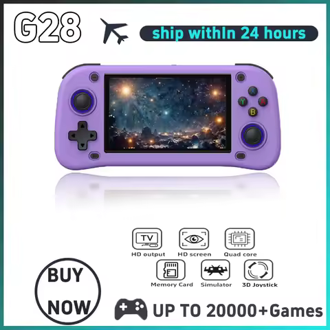NEW G28 Game Console Retro Handheld Linux System 4.2 Inch IPS Screen Portable Pocket Video Player 64