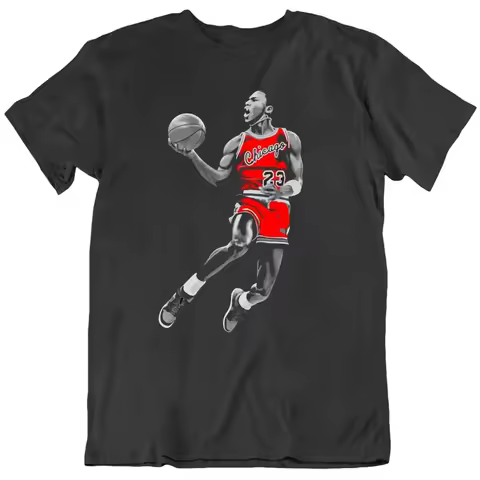 2026 Michael Jordan Retro Bred Black White Poster Retro Trendy T-shirt with Memorable Significance f