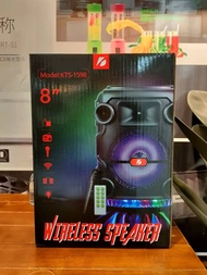 ลำโพงบลูทูธ KTS-1598 ดอก8 ปรับเบสได้ รองรับ AUX/USB/TF แถมไมค์สาย รีโมทคอนโทรล ลำโพงบลูทูธ KTS-1598