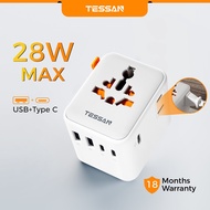 TESSAN 2AC Universal Travel Adapter, International Power Adapter 3 USB C 2 USB A Ports, Plug Adaptor