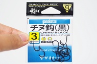 ตัวเบ็ด Gamakatsu CHINU BLACK 12270 ชินุ ตูดแบน หน้าบิด  Made in Japan