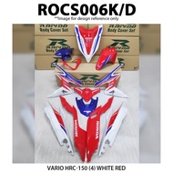 Body Cover Set Rapido Honda Vario 150 V1 V2 HRC 150 (4) White / Red Accessories Motor Vario150 Scoot