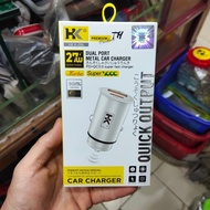 HK K-016 27W 3A FAST CHARGING CAR CHARGER