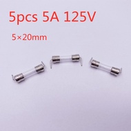 5×20mm 5 5A pcs 125V 5*20 5A125V glass fuse with pins 125V5A Mla ×20mm   *