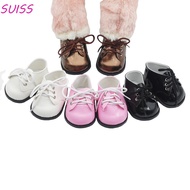 SUISS 1 pair  Canvas Doll Shoes, Lace-up 8.5cm/9cm Doll Leather Shoes, Shoes for Dolls Accessories K