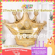 27inches Big Crown Gold Foil Princess Queen Balloon PartyBuddyPH