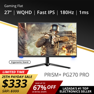 PRISM+ PG270 PRO | 27" Fast IPS 180Hz 1ms WQHD 130% sRGB eSports Grade Adaptive-sync Gaming Monitor [2560 x 1440]