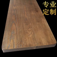 DD🌲Old Elm Wood Board Solid Wood2M Long Table Log Tea Table Table Top Bay Window Bar Table Board Office Desktop K7NN