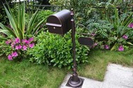 歐式復古 鍛造質感 鑄鐵質感 戶外 郵筒 信箱 別墅庭園造景 氣氛佳