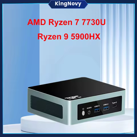 Mini PC Gaming Desktop Computer AMD Ryzen9 5900HX R7 7730U Windows 11 Pro 2xDDR4 NVMe 2xLAN WiFi6E A